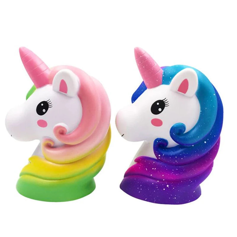 Colorful Unicorn Head Squishy