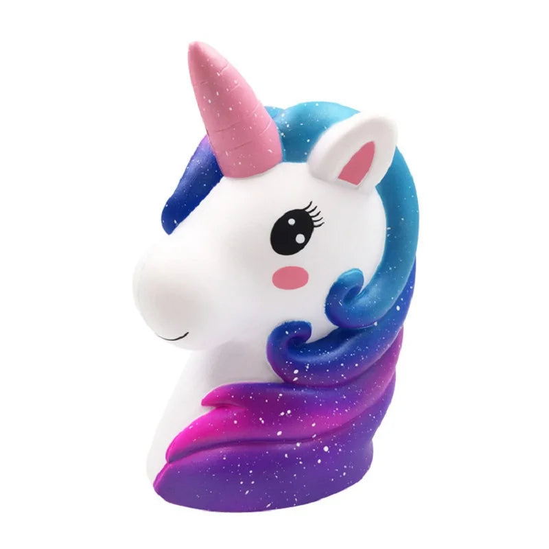 Colorful Unicorn Head Squishy
