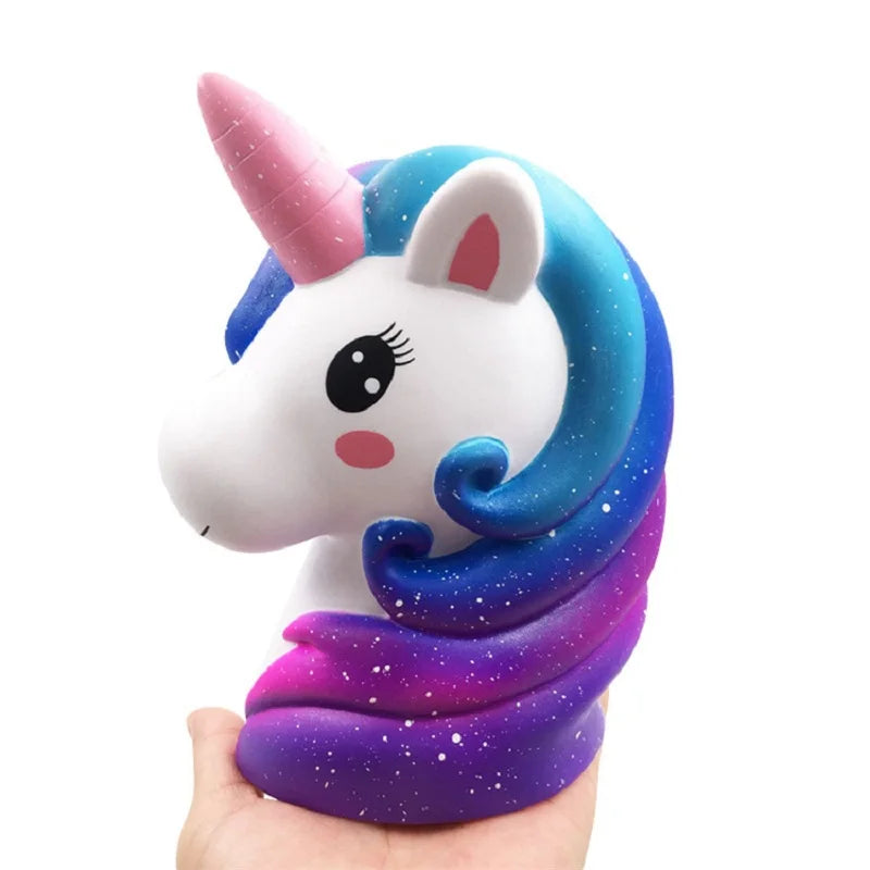 Colorful Unicorn Head Squishy