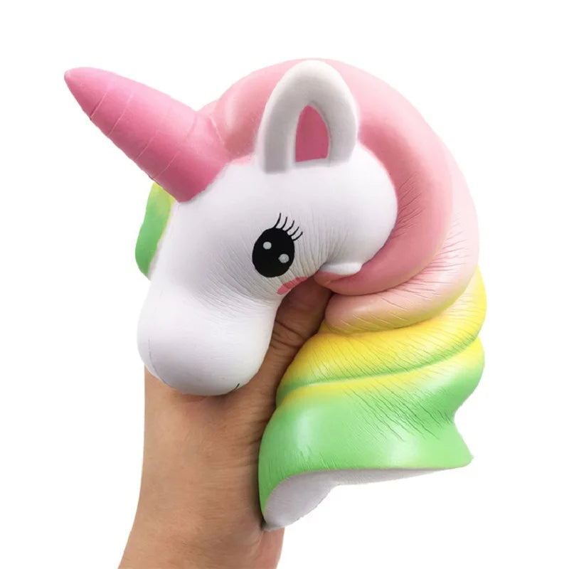 Colorful Unicorn Head Squishy