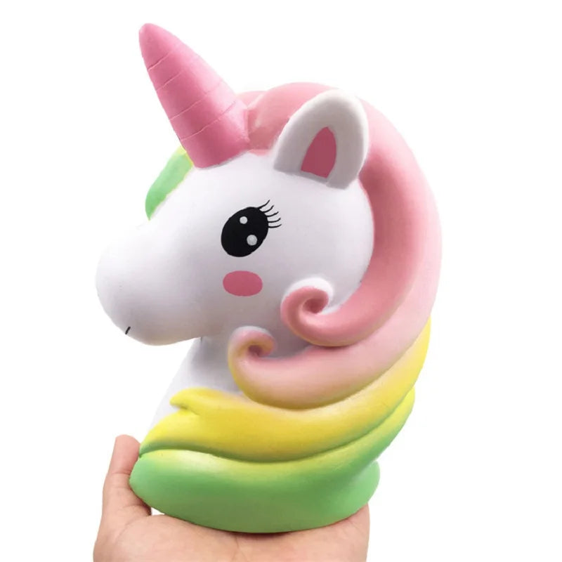 Colorful Unicorn Head Squishy