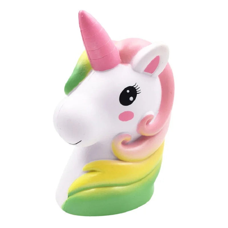 Colorful Unicorn Head Squishy
