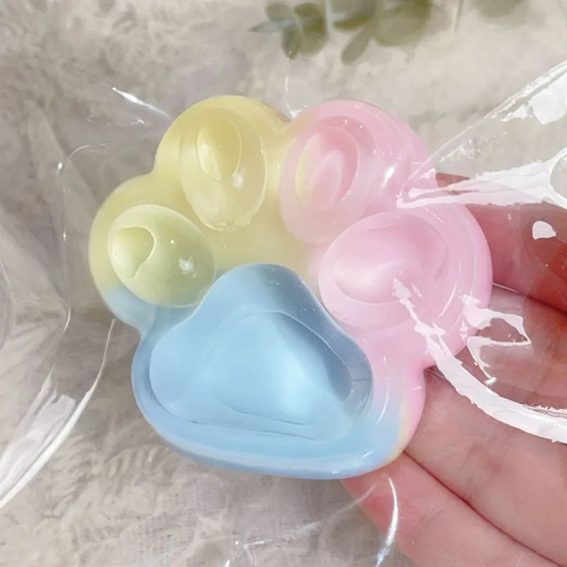 Three Colors Rainbow Cat Paw Squishy